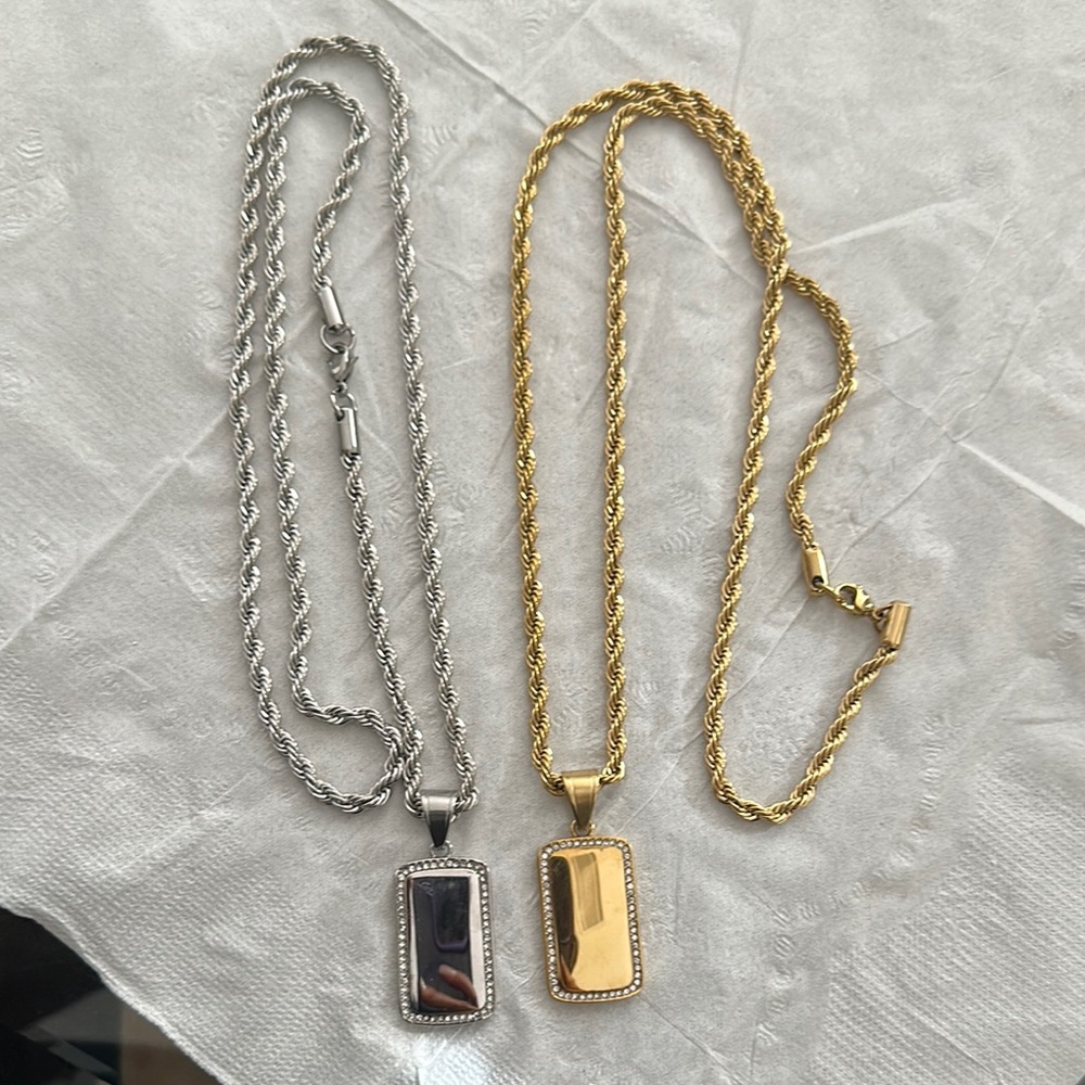 Gold and Silver Pendant Necklaces